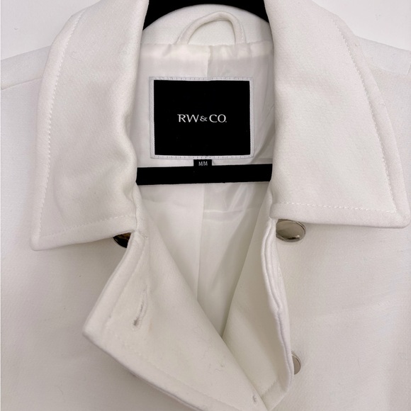 RW&CO Double Breasted Coat in Winter White - Picture 7 of 9